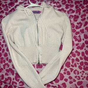 edikted baby pink cropped hoodie